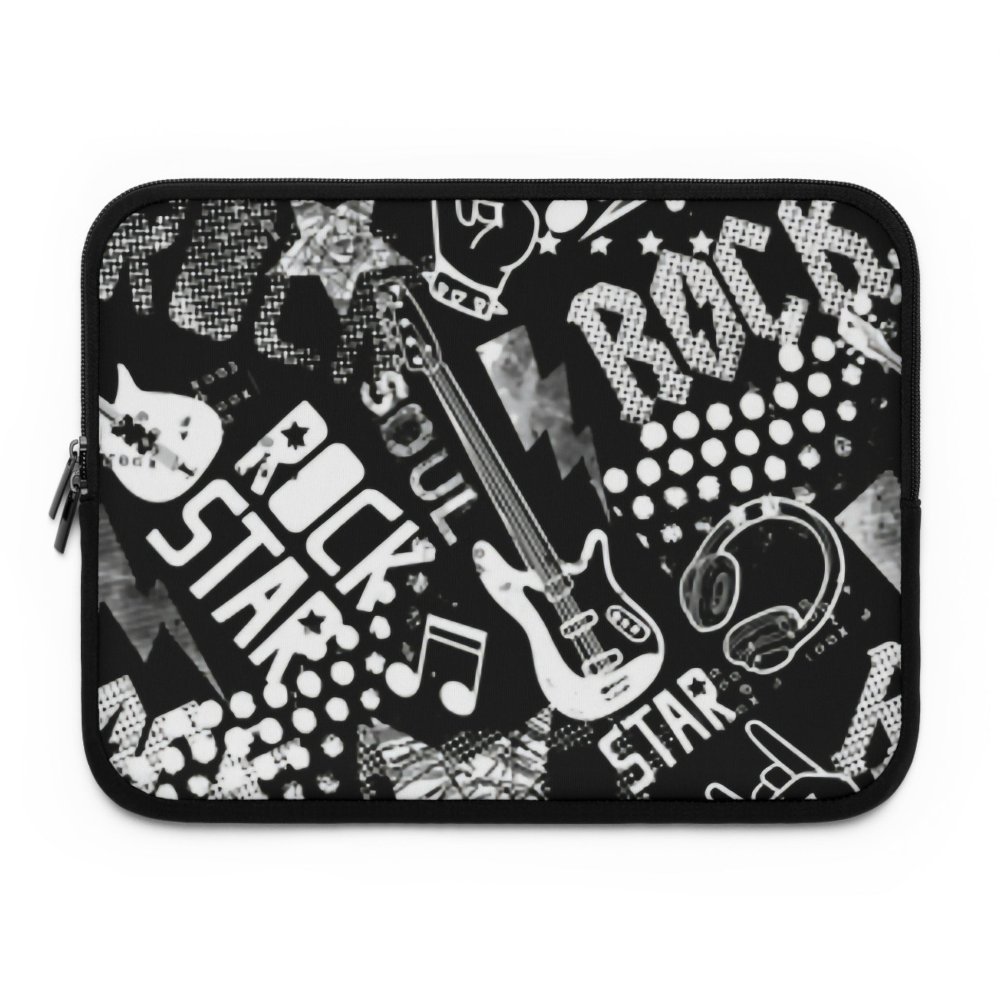 ROCK STAR BLK/ WHT - Laptop Sleeve Printify