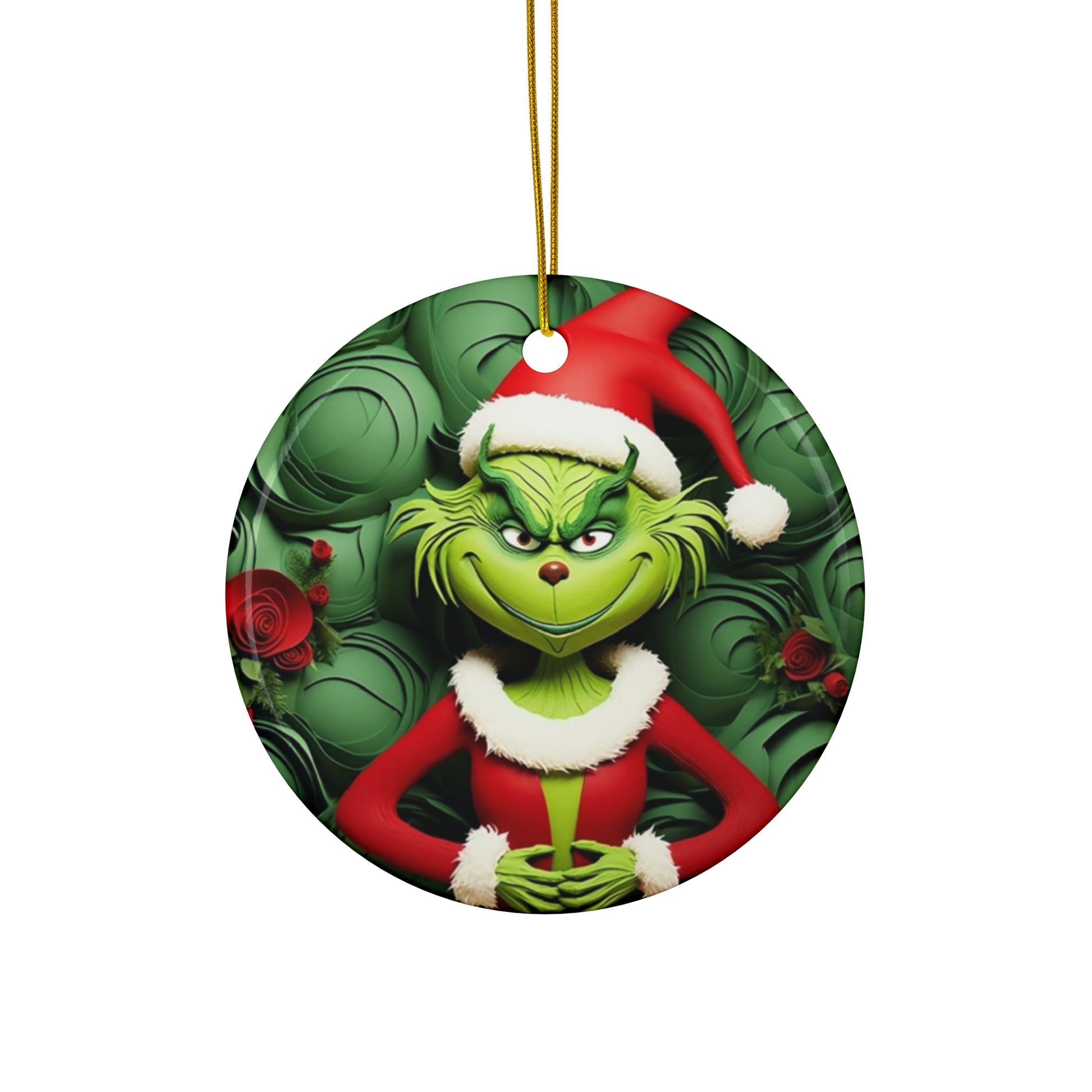 CHRISTMAS Grinch  - Ceramic Ornament Printify