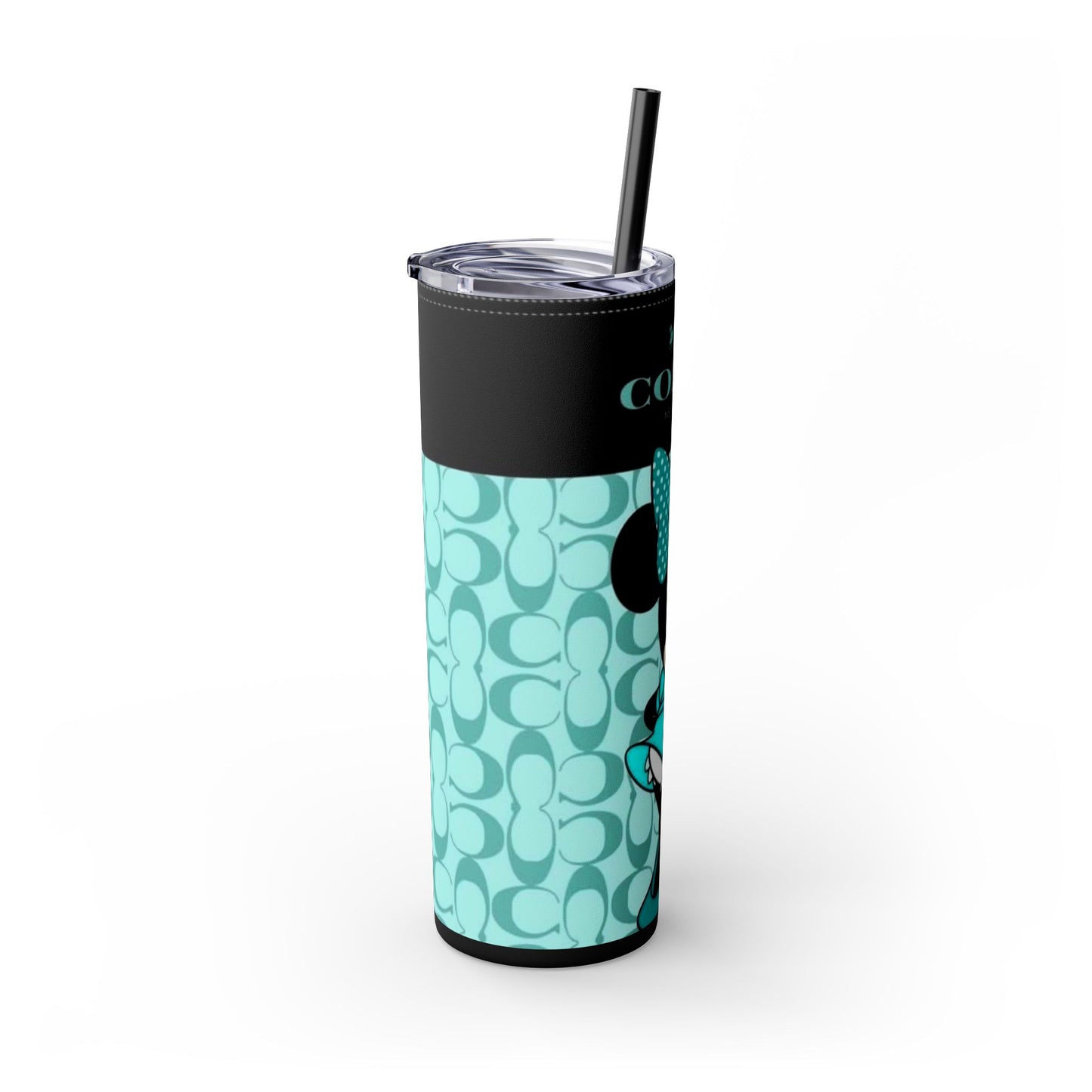 Minnie Coach Skinny Tumbler with Straw, 20oz Printify