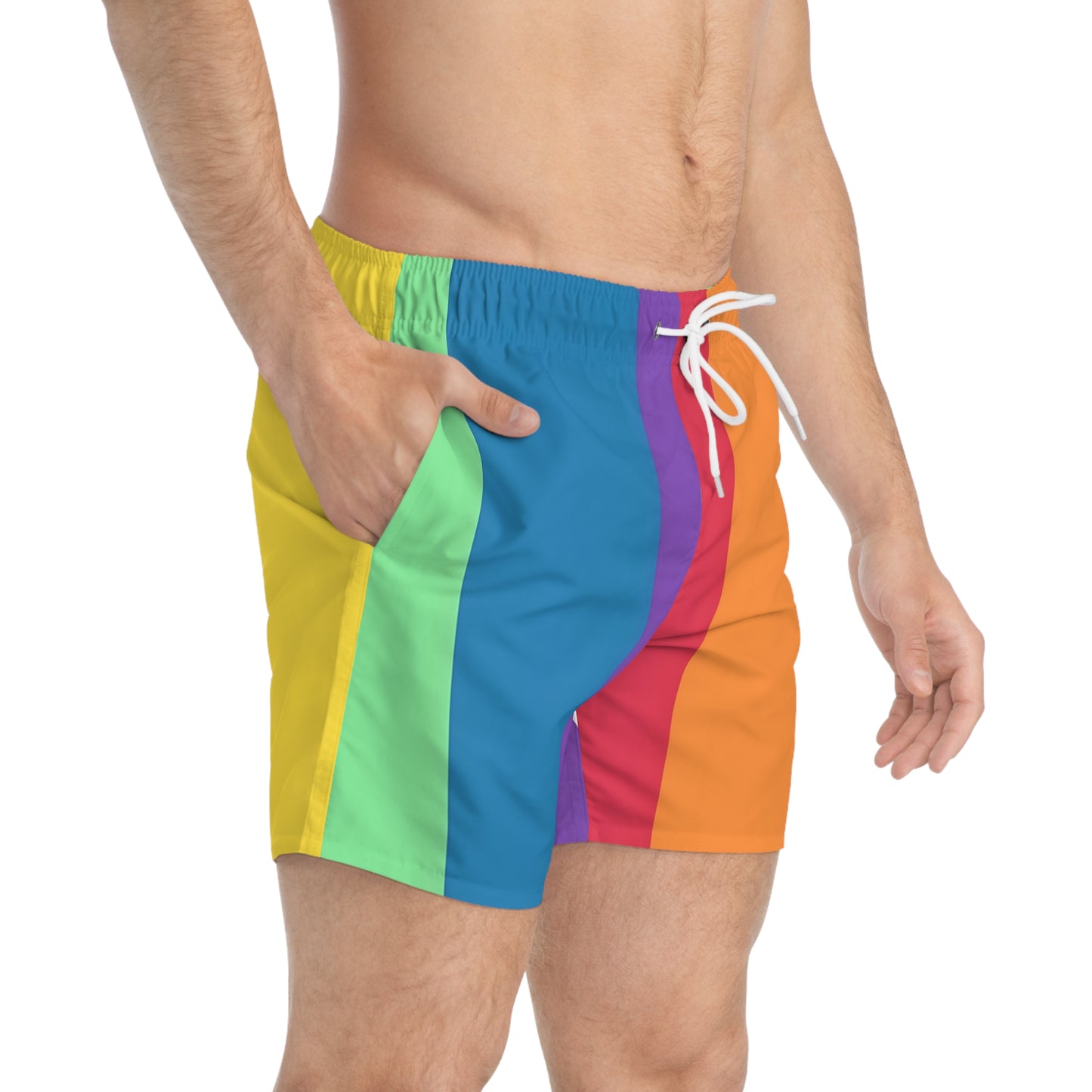 RAINBOW - Swim Trunks (AOP) - Rock n Royalty Designs