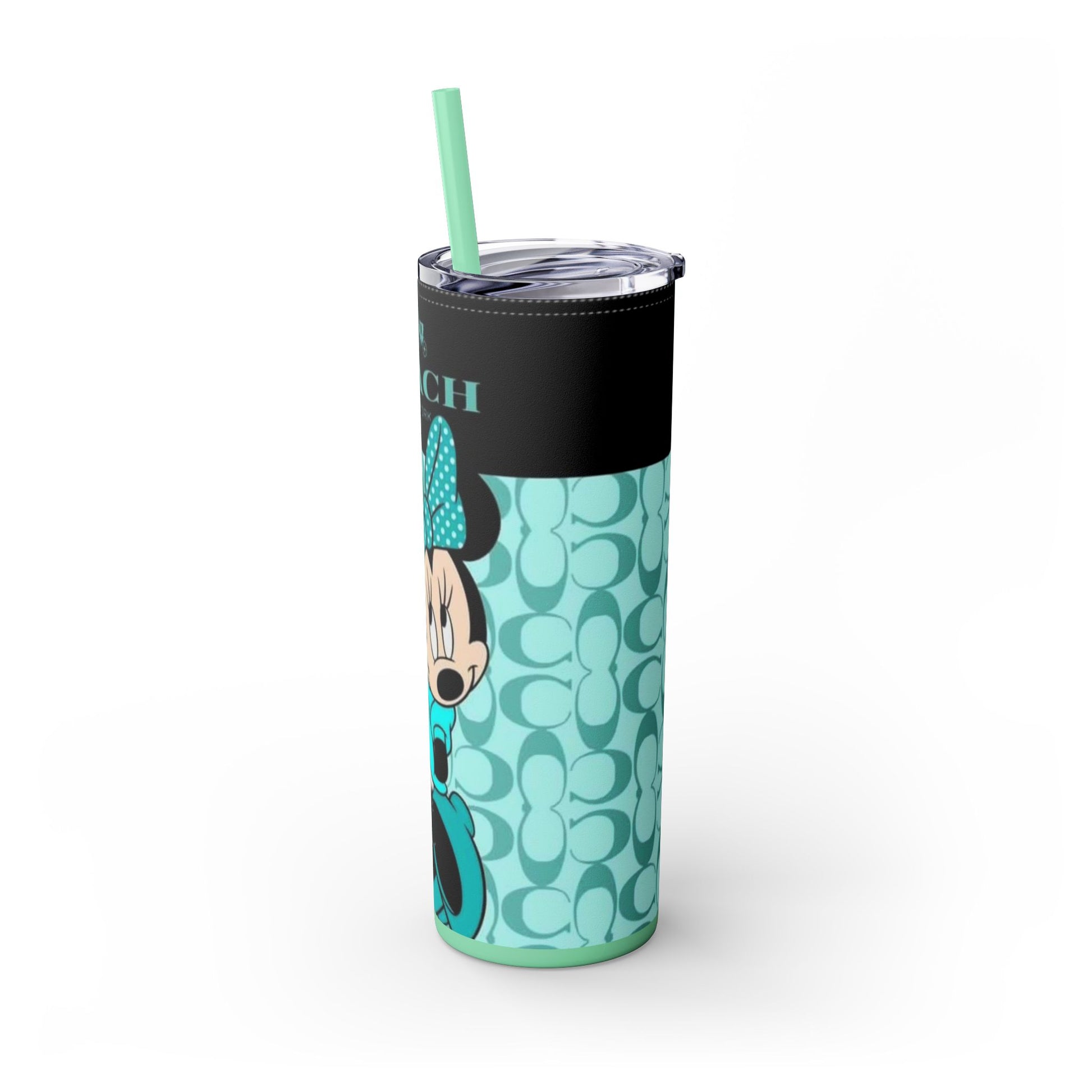 Minnie Coach Skinny Tumbler with Straw, 20oz Printify