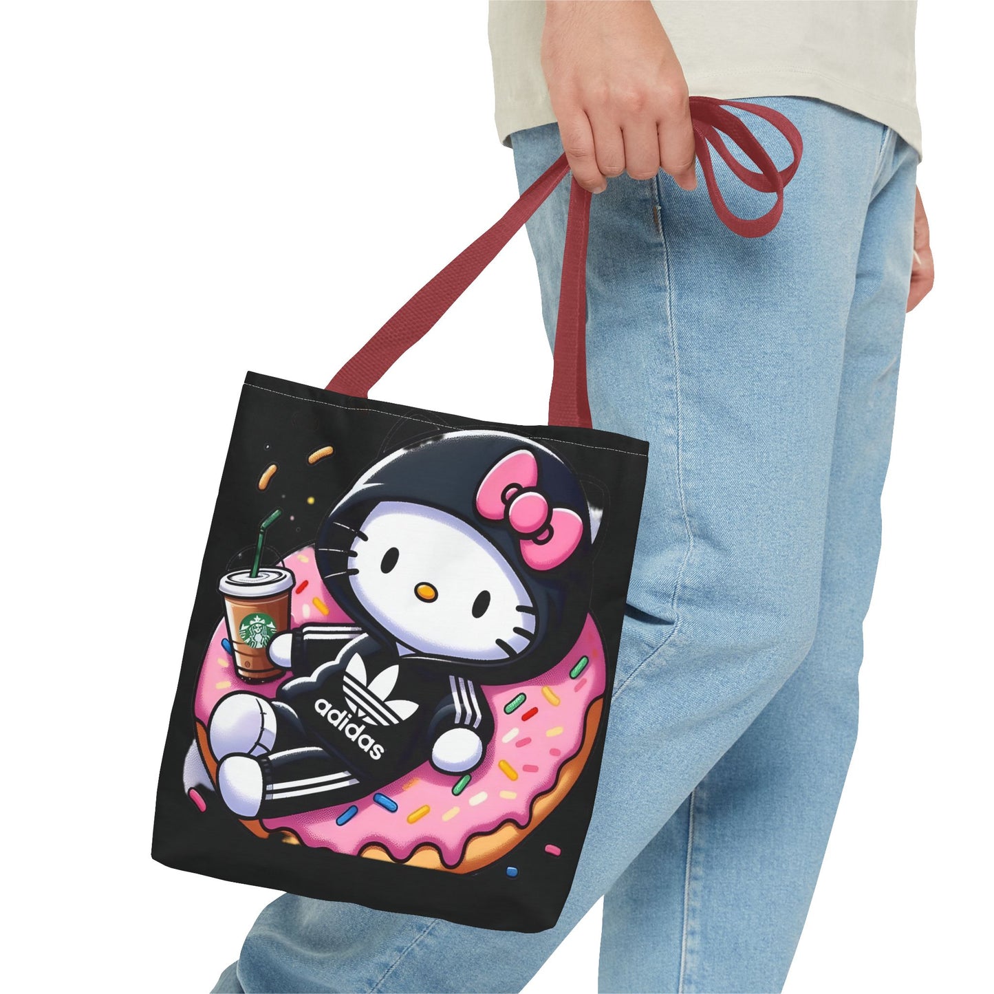 Cute Goth Style Tote Bag | Kawaii Character with Edgy Streetwear Printify