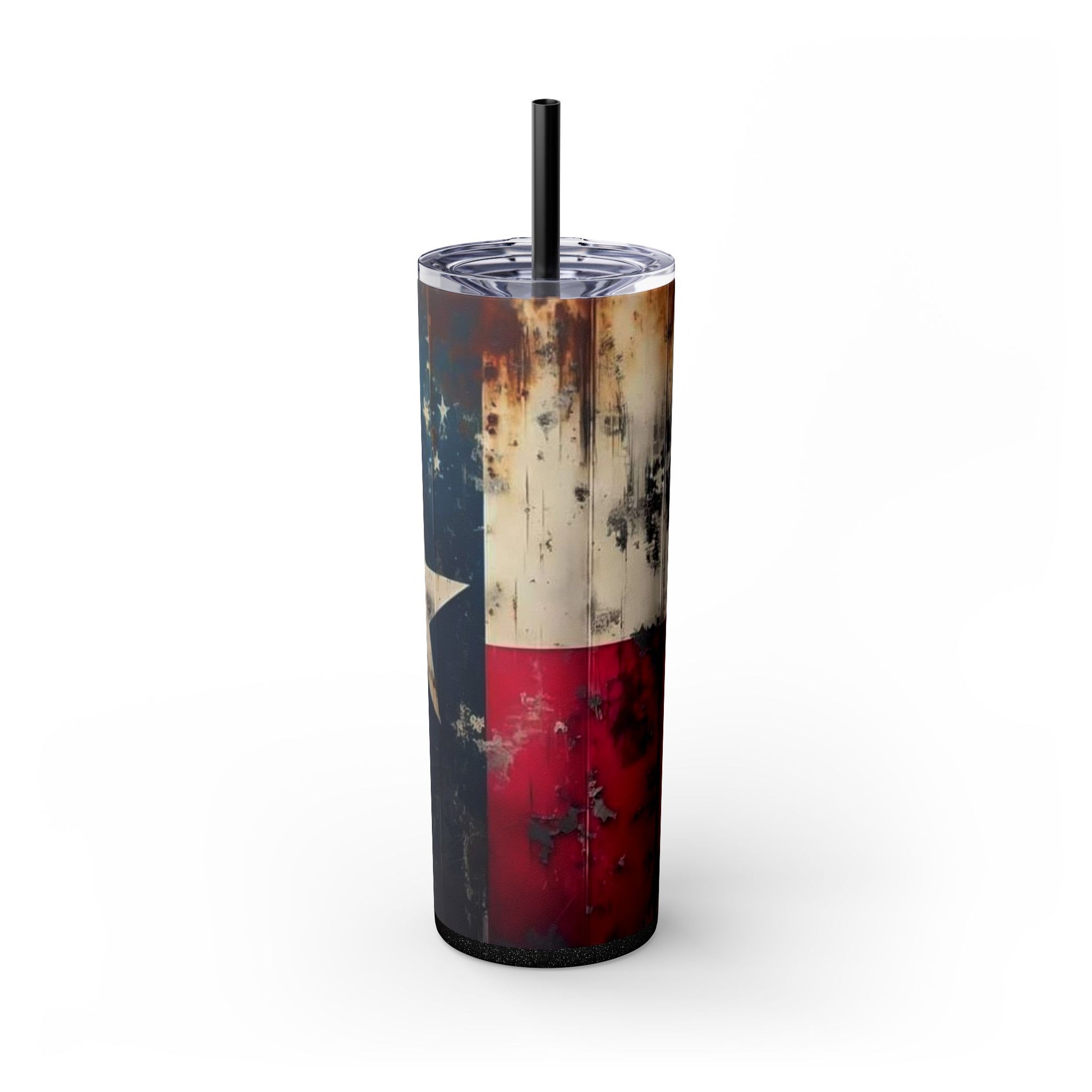 Rust Flag -Skinny Tumbler with Straw, 20oz Printify