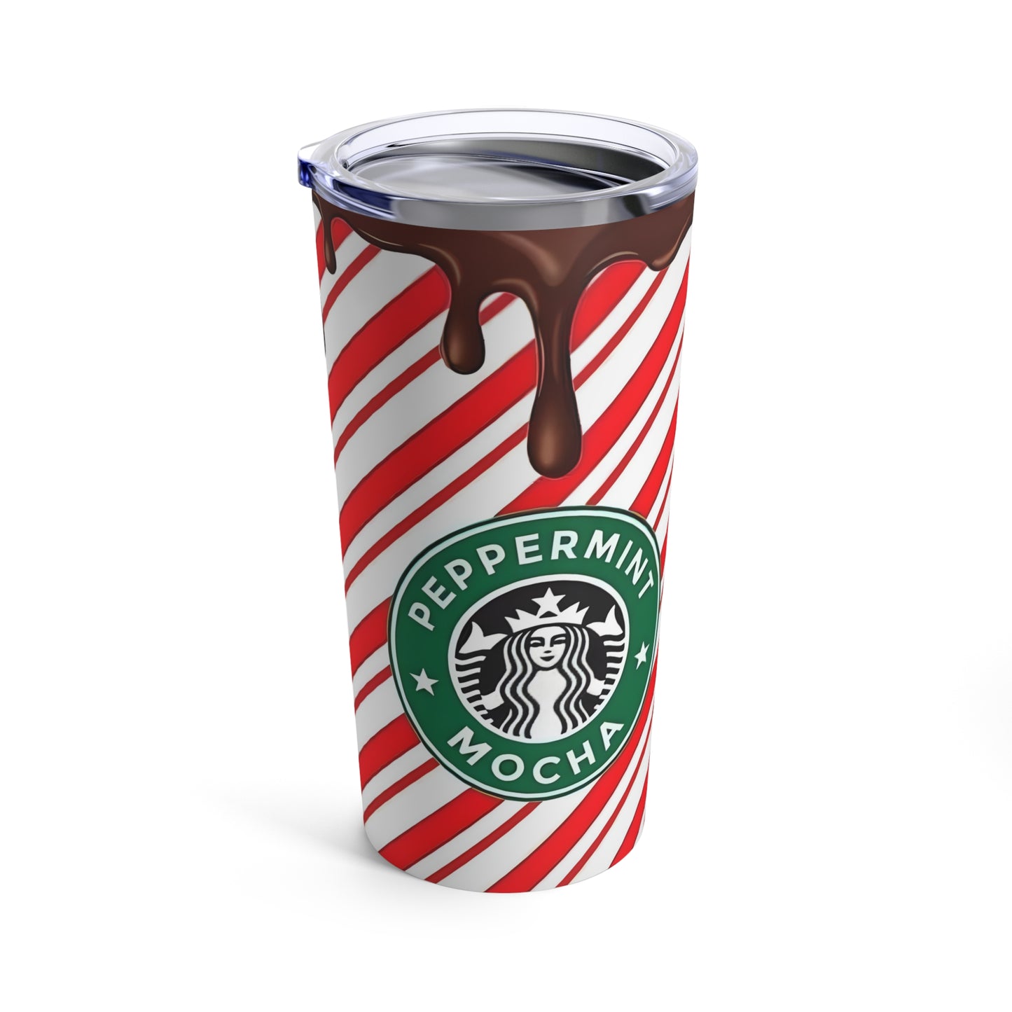 "Starbucks-Inspired Peppermint Mocha Tumbler - Holiday Coffee Cup" Printify