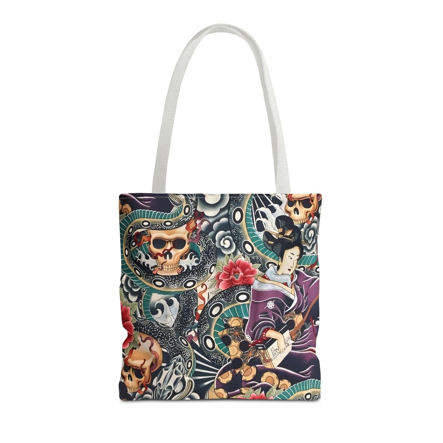 Skull/Snake Abstract - Tote Bag (AOP) - Rock n Royalty Designs