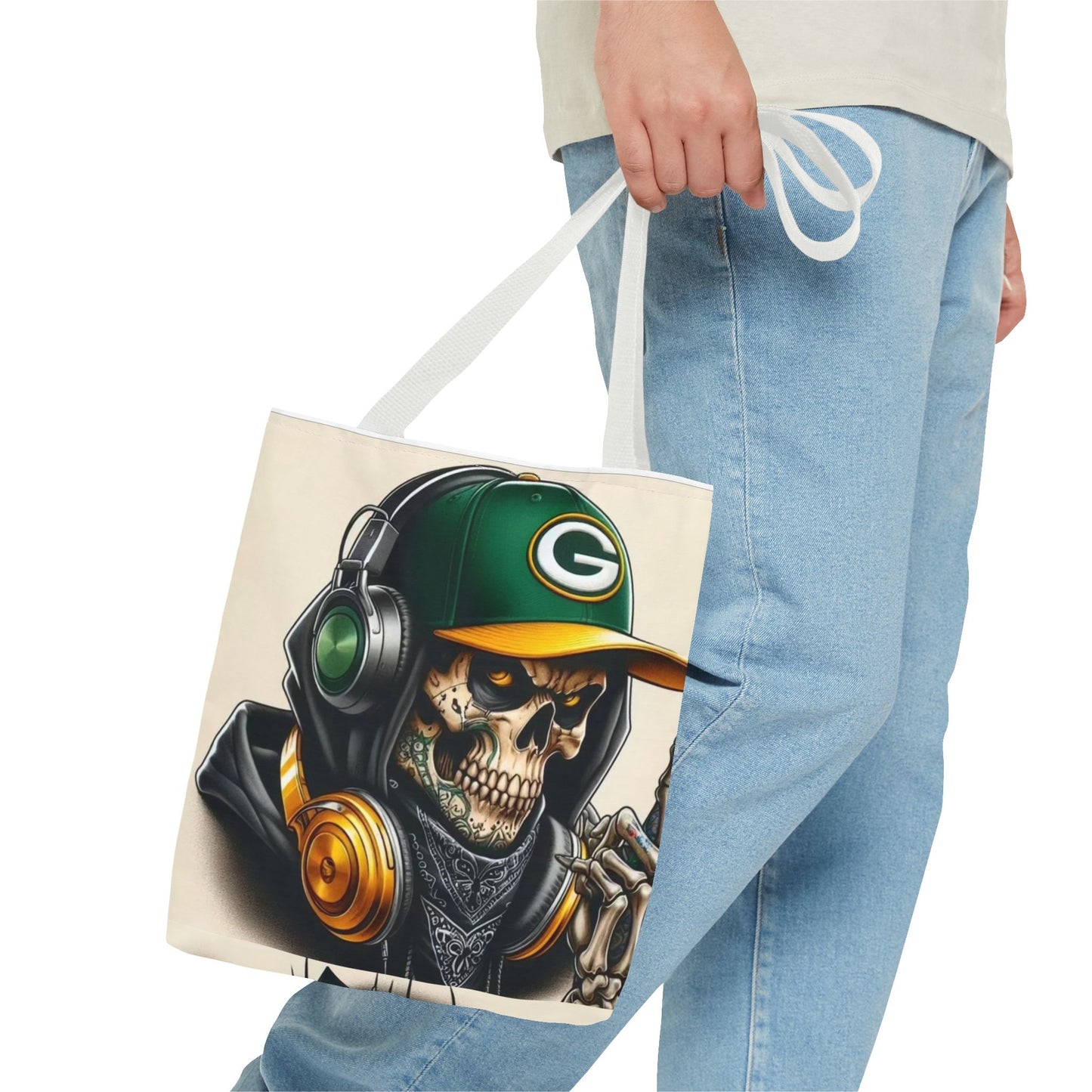 Green Bay Packers Skull Tote Bag Printify