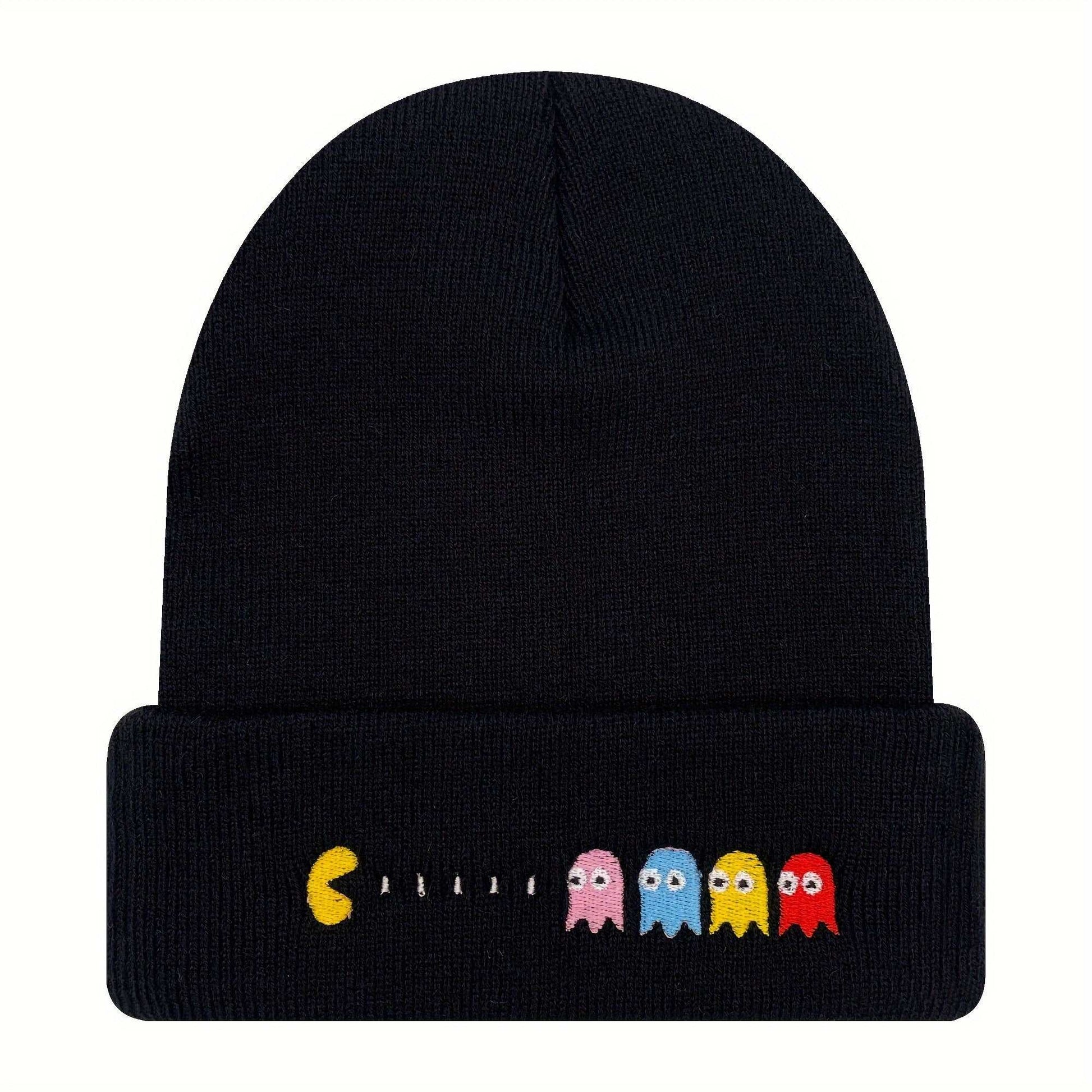 Adorable Pacman Character Knit Beanie - Rock n Royalty Designs