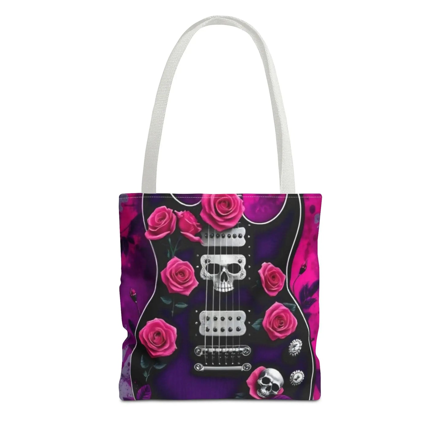 PurpleGuitar Skull Tote Bag (AOP) - Rock n Royalty Designs