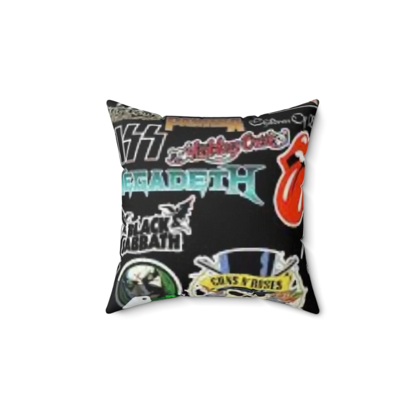 Rock Pillow DBL Sided - Spun Polyester Square Pillow - Rock n Royalty Designs