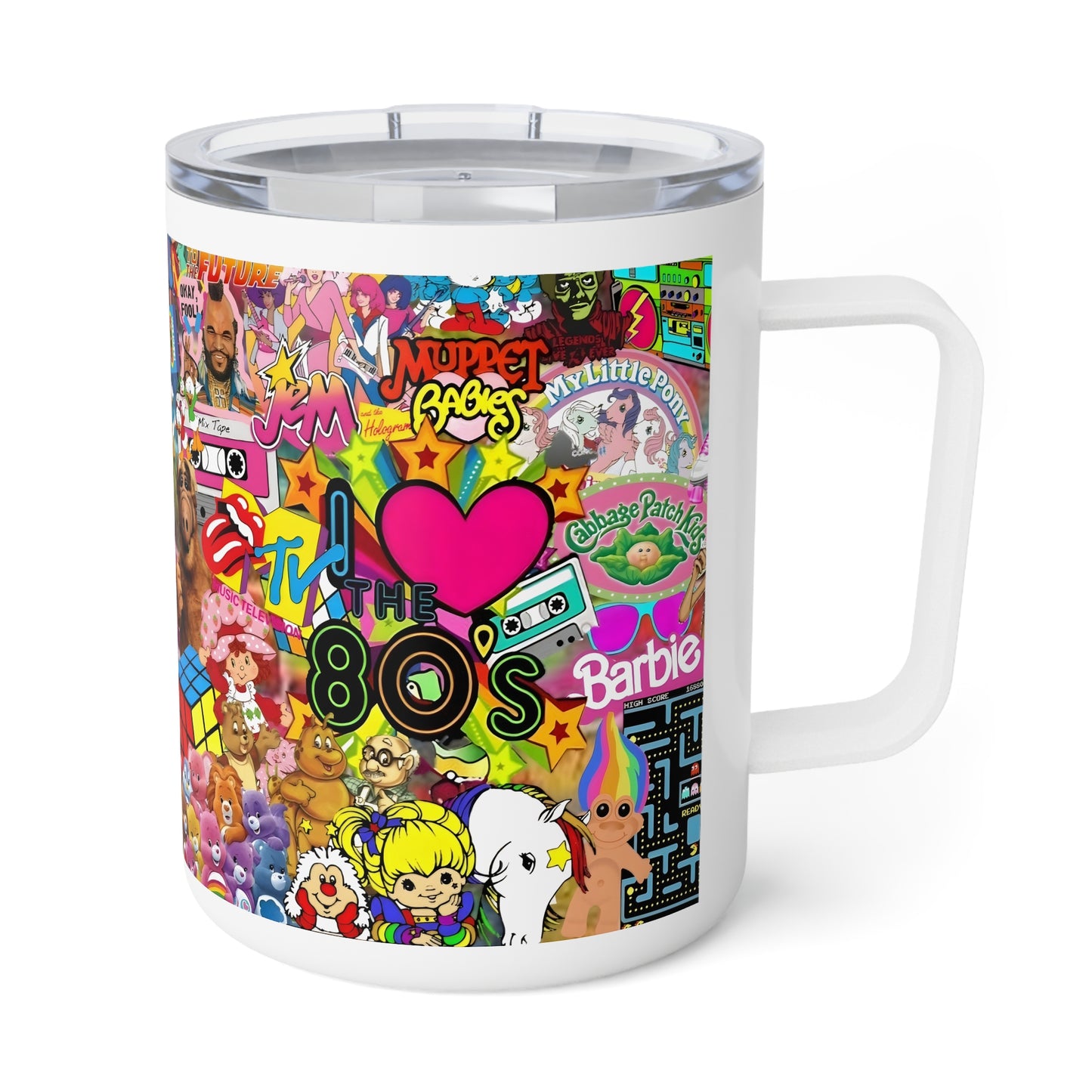 I ❤️ the 80s Insulated Coffee Mug, 10oz - Rock n Royalty Designs