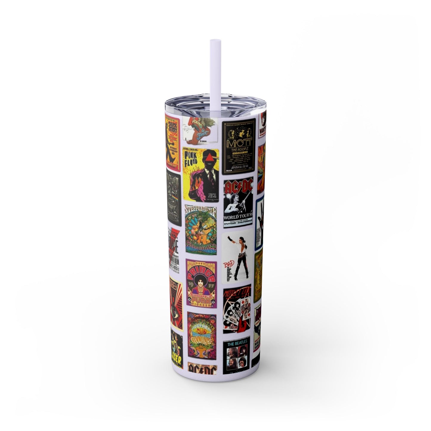 Classic Rock - Skinny Tumbler with Straw, 20oz - Rock n Royalty Designs