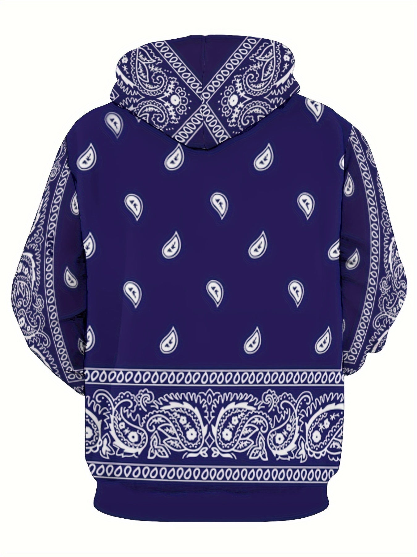 Men's Cashew Bandana Pattern Print Hoodie - Cool Graphic Design - Rock n Royalty Designs