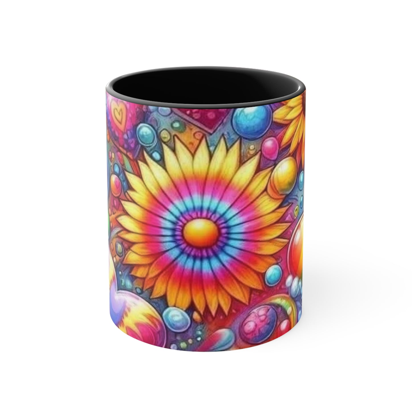 BRIGHT COLORFUL SUNFLOWER DESIGN - Accent Mugs - Rock n Royalty Designs