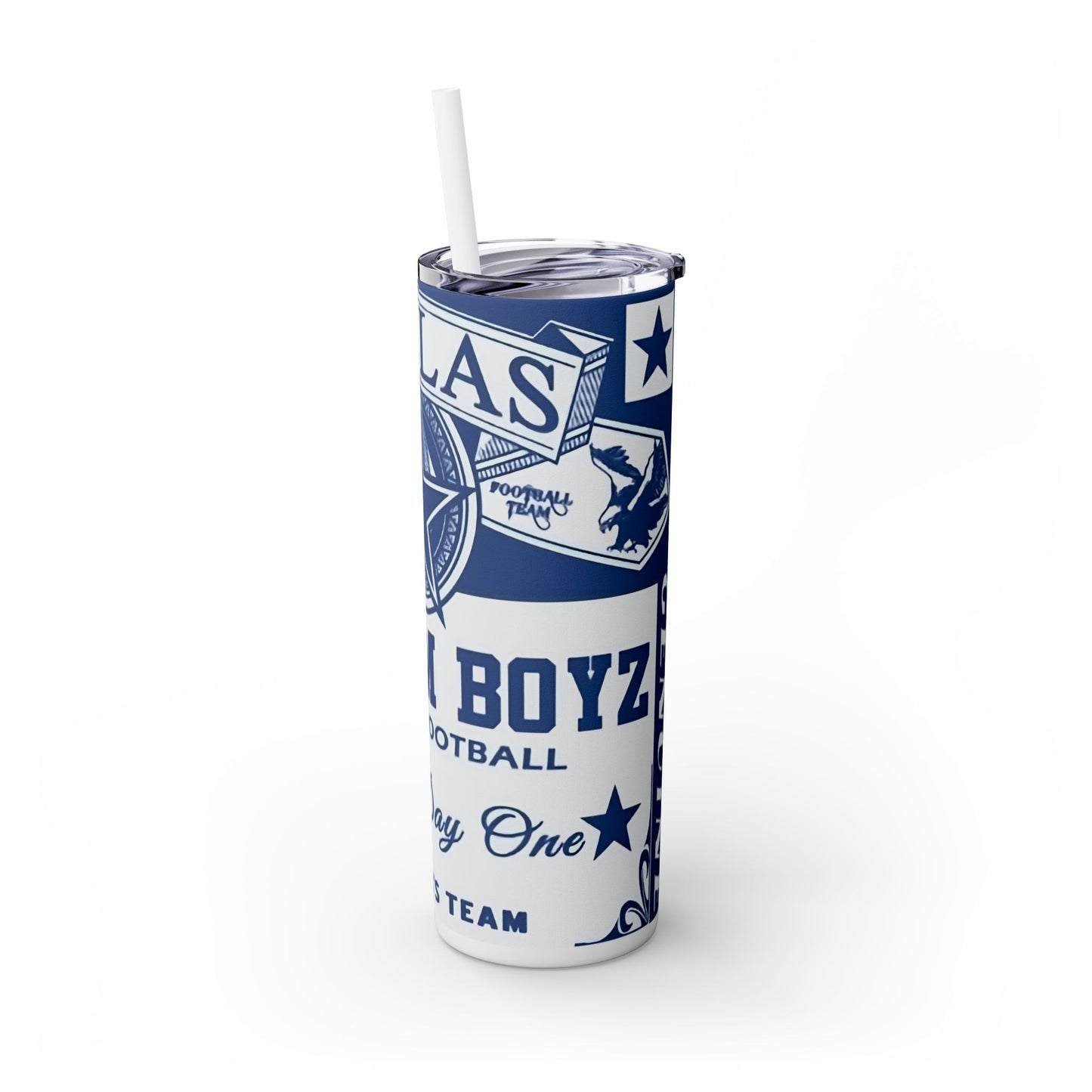 WE DEM BOYS - Skinny Tumbler with Straw, 20oz Printify