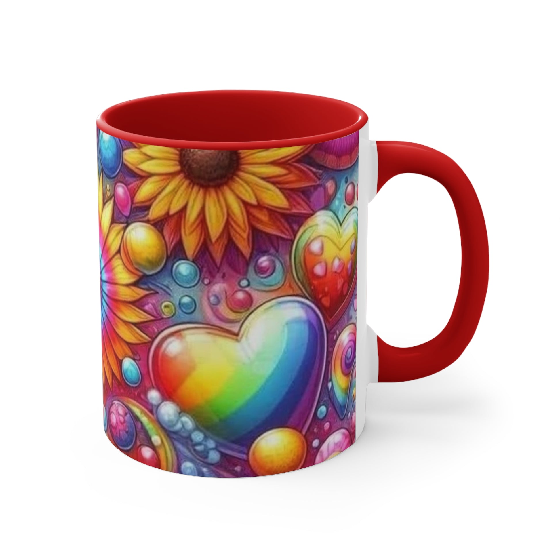 BRIGHT COLORFUL SUNFLOWER DESIGN - Accent Mugs - Rock n Royalty Designs