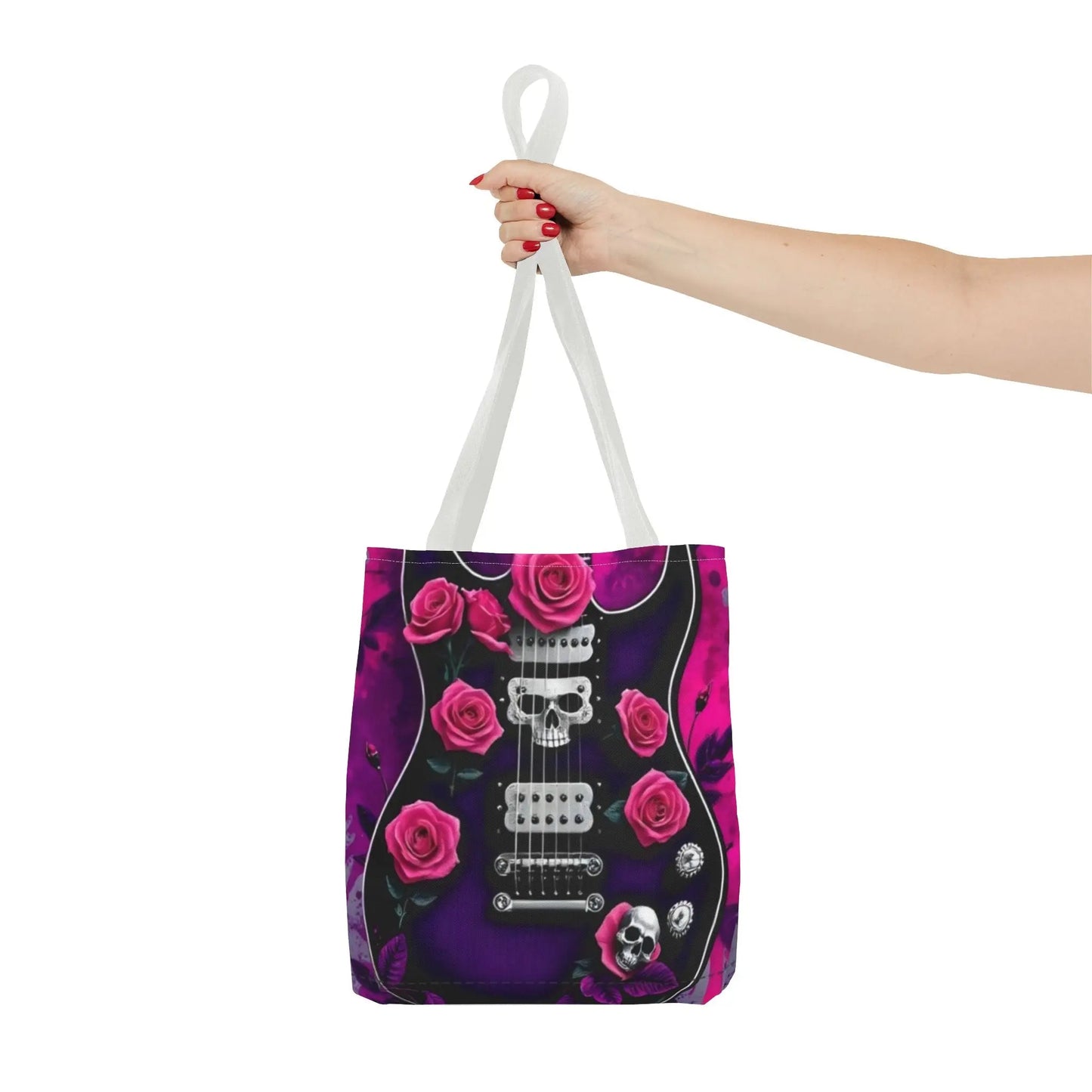 PurpleGuitar Skull Tote Bag (AOP) - Rock n Royalty Designs