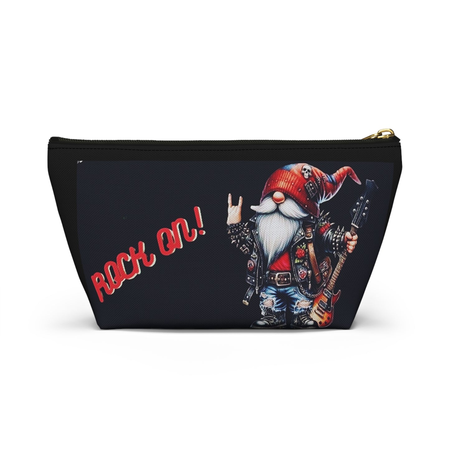 Rock Gnome Makeup Bag | Metal Christmas Toiletry Travel Pouch" Printify