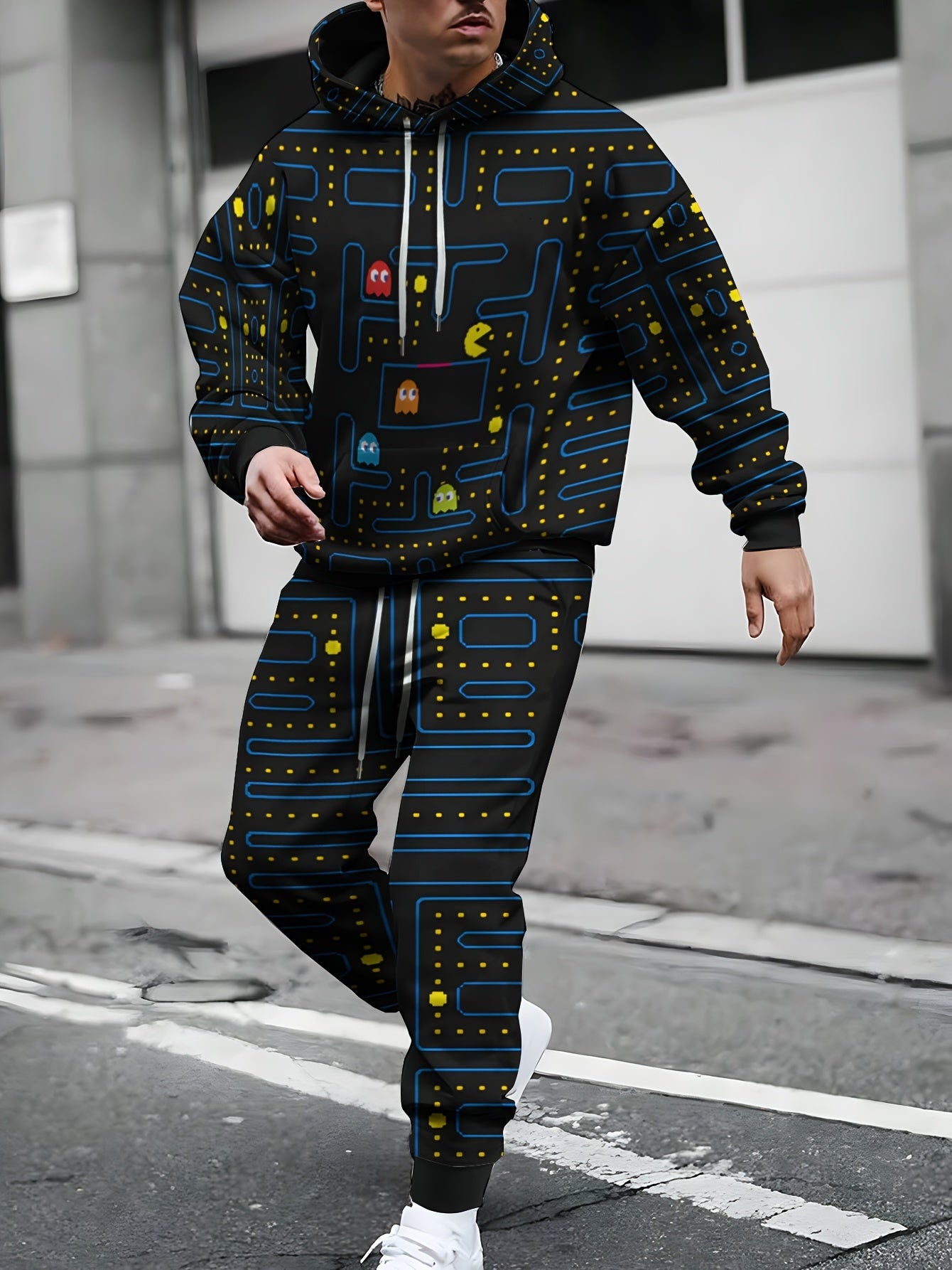 Pac-Man Regular + Plus Size Hoodie & Sweatpants Set - Rock n Royalty Designs