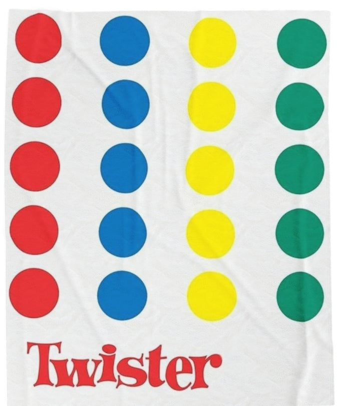 "Nostalgic Twister Game Blanket  - Transform Your Bedroom into a Playful Paradise    Velveteen Plush Blanket Printify