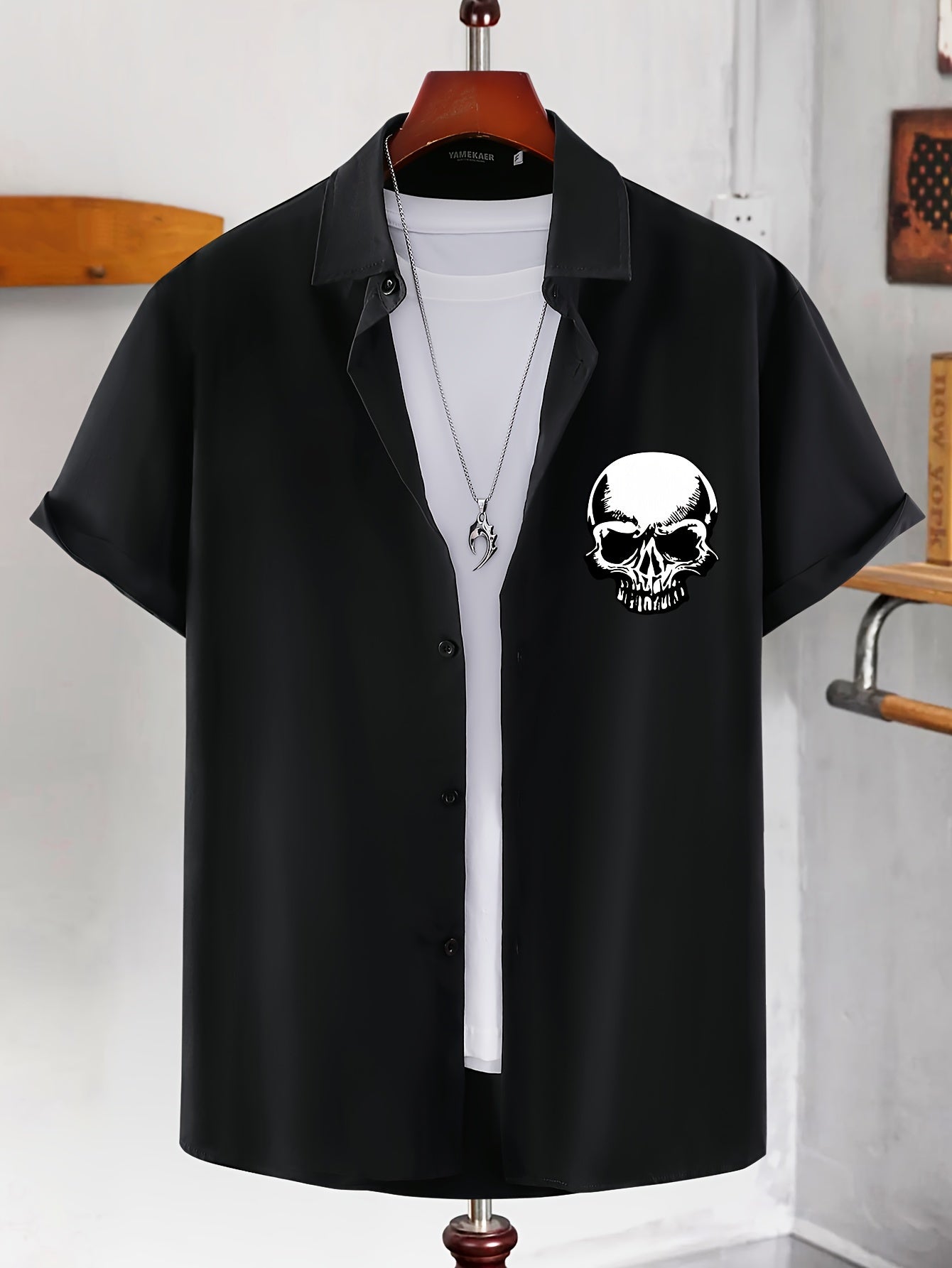 Moto-Inspired Skull Graphic Plus Size Shirt - Rock n Royalty Designs