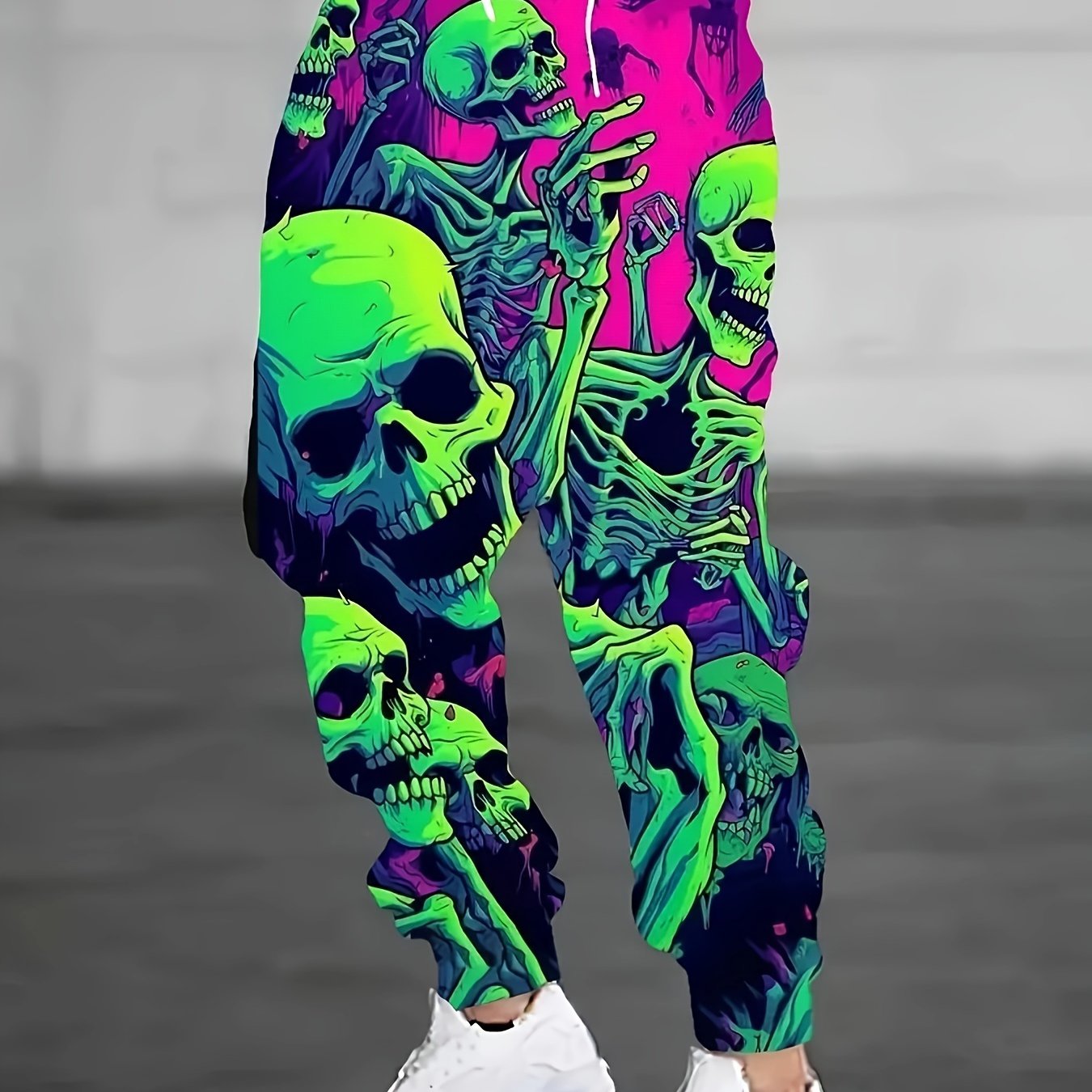 Men's Psychedelic Skull Jogger Pants - Rock n Royalty Designs