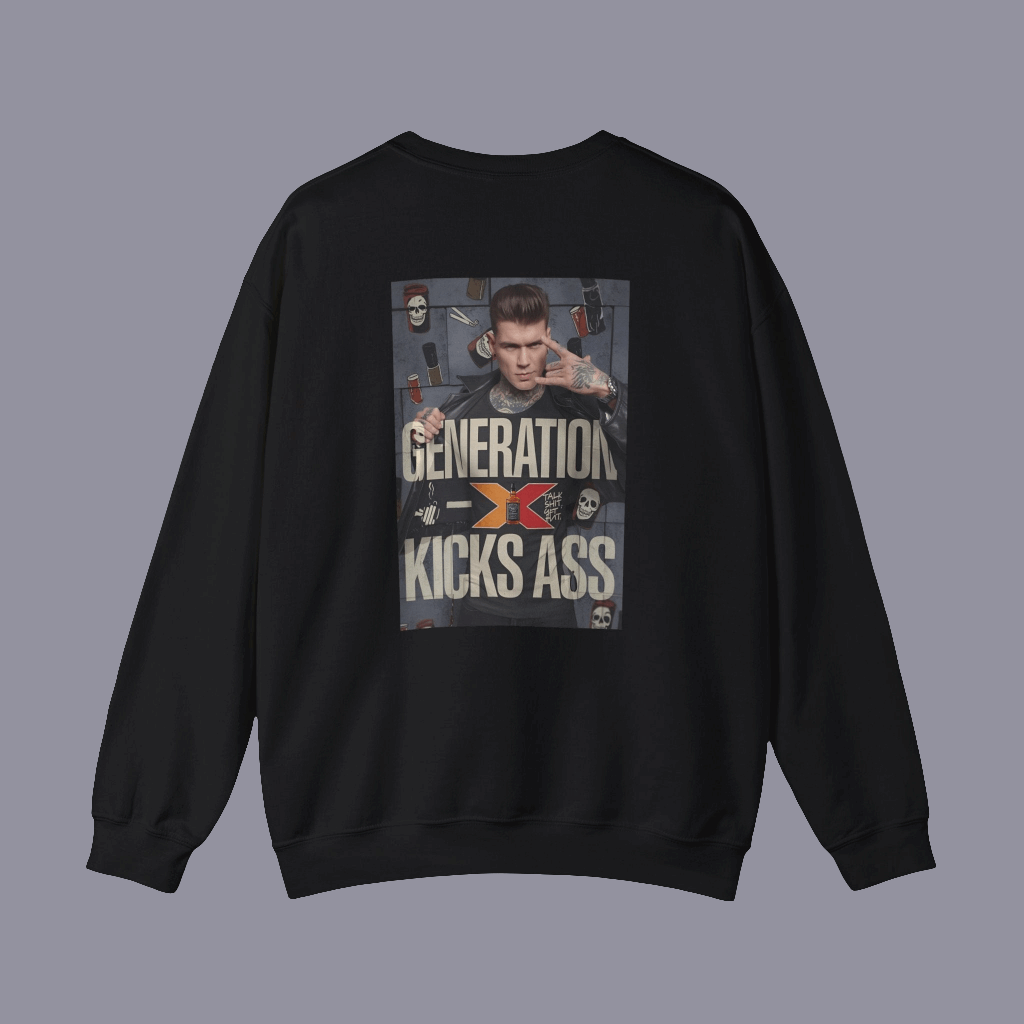 "Generation X Kicks Ass Sweatshirt | Retro 80s Nostalgia Heavy Blend™ Crewneck Sweatshirt