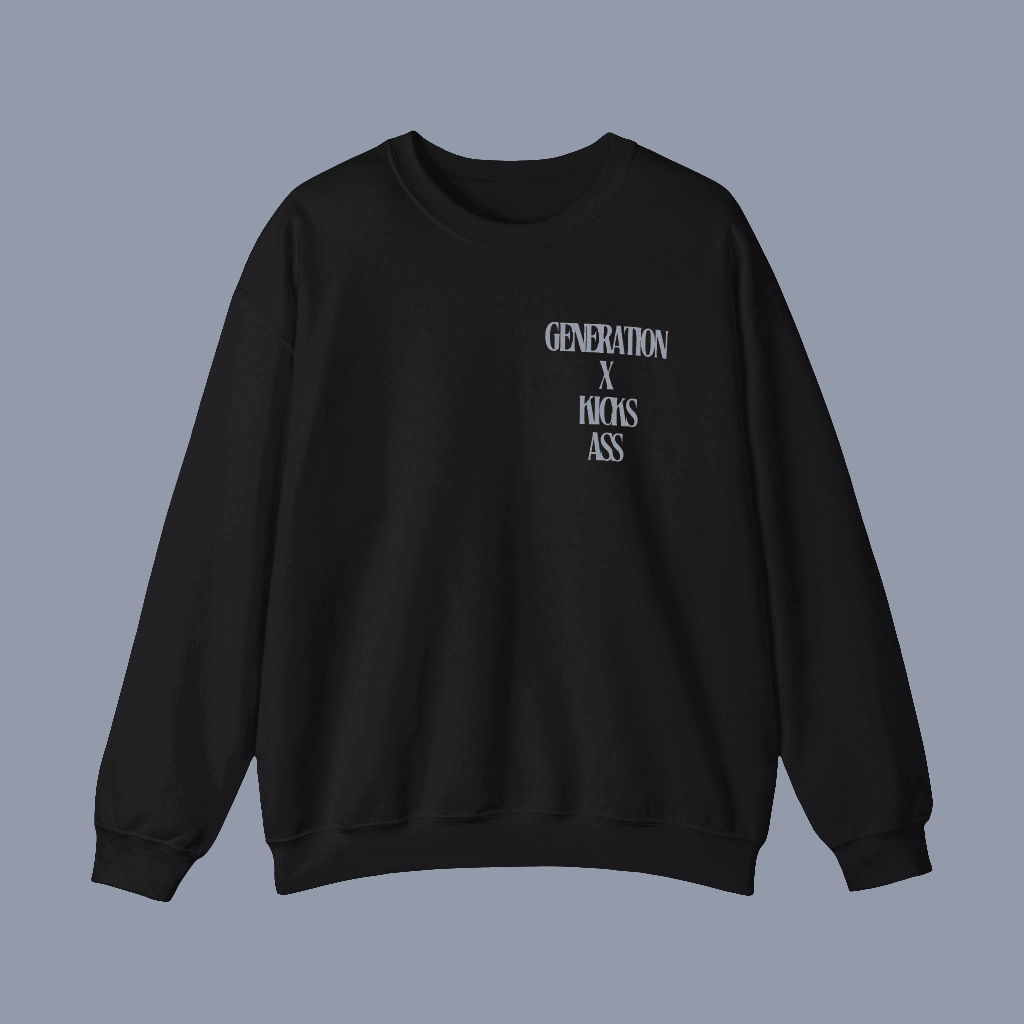 "Generation X Kicks Ass Sweatshirt | Retro 80s Nostalgia Heavy Blend™ Crewneck Sweatshirt