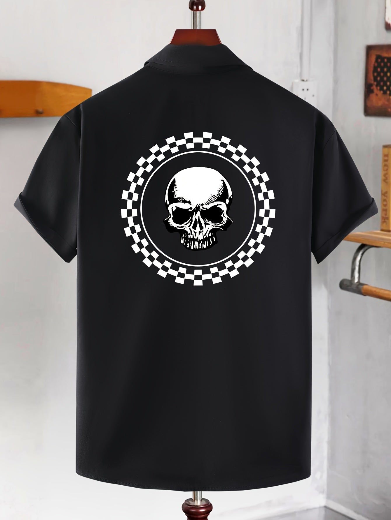 Moto-Inspired Skull Graphic Plus Size Shirt - Rock n Royalty Designs