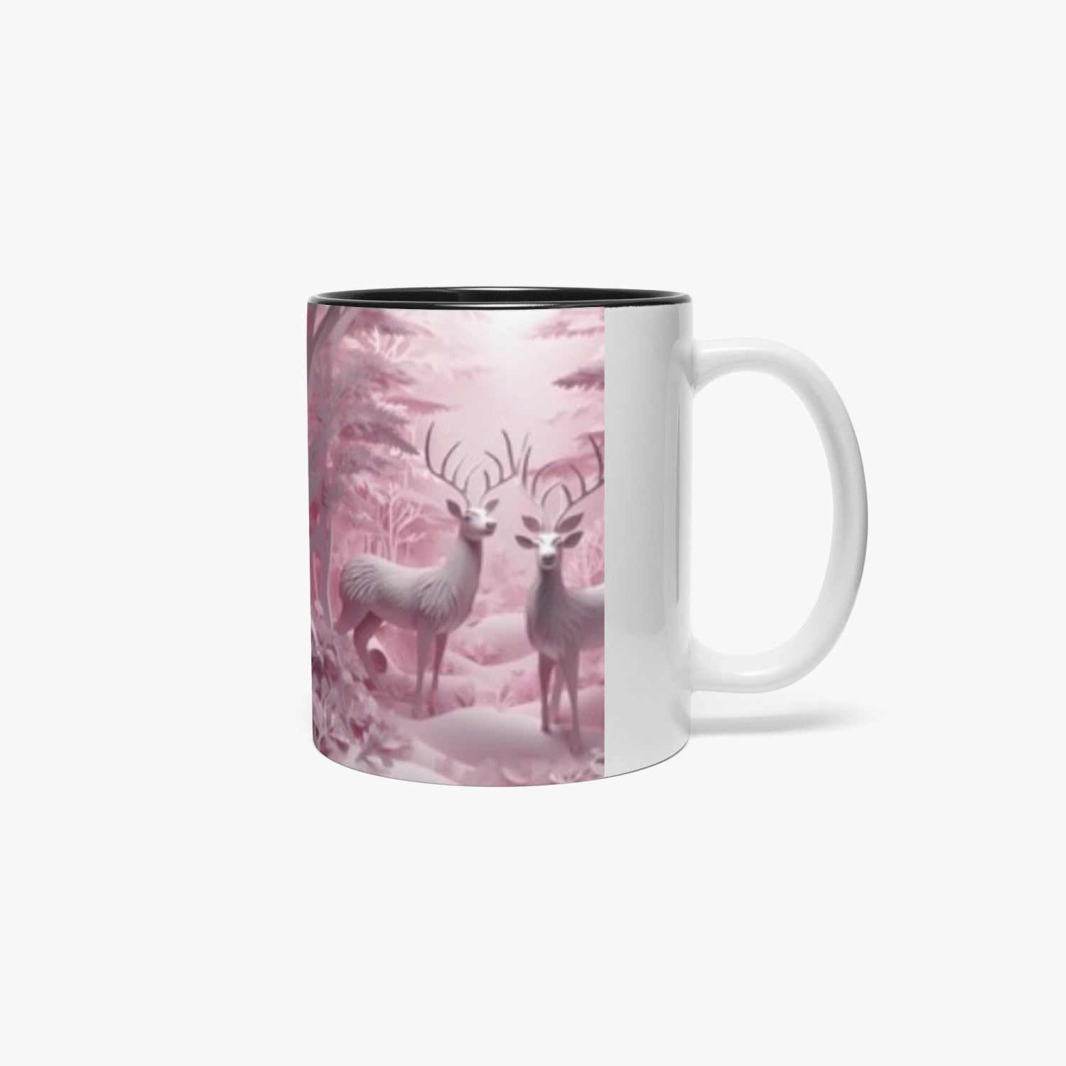 Pink DeerMug with Black Inside Rock n Royalty Designs