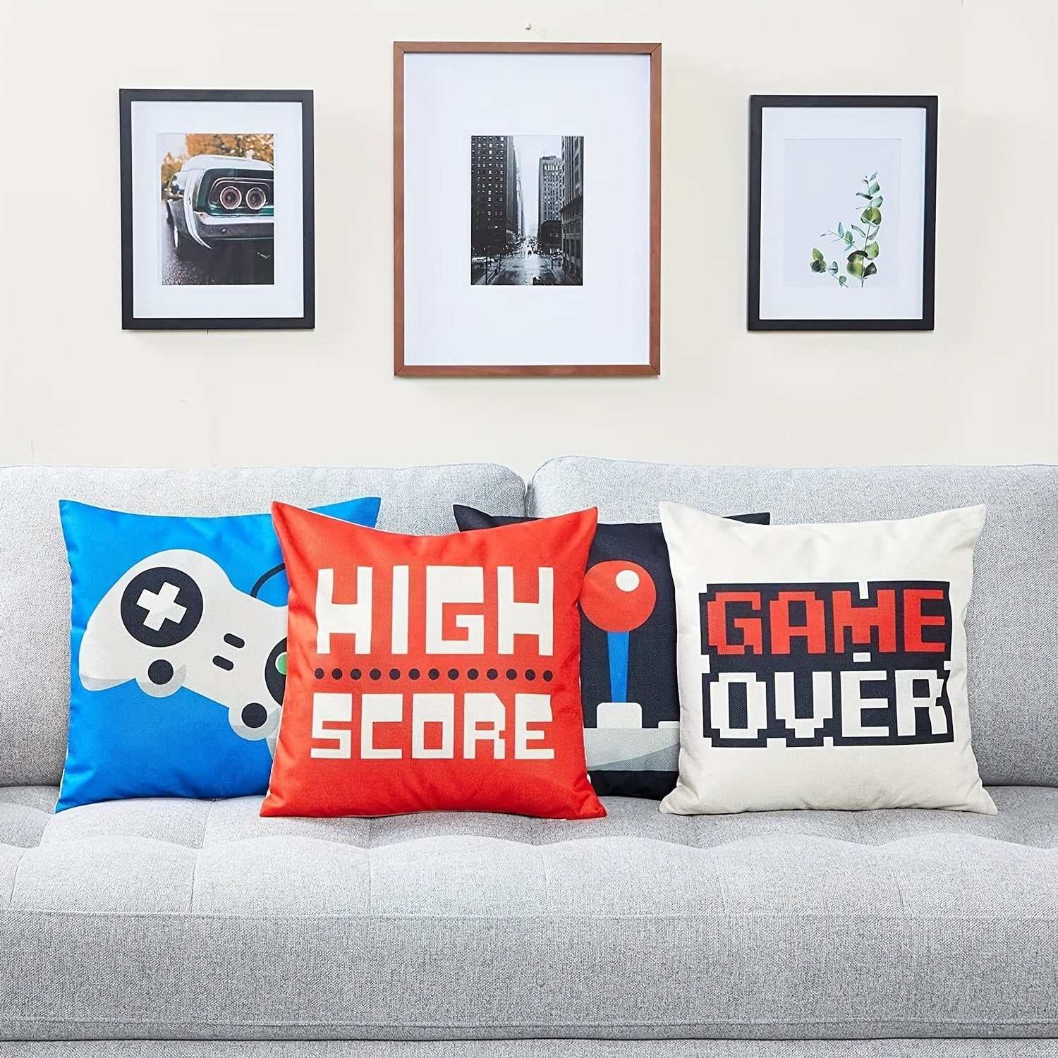 Gamer Throw Pillow Covers 4 Pack - Rock n Royalty Designs