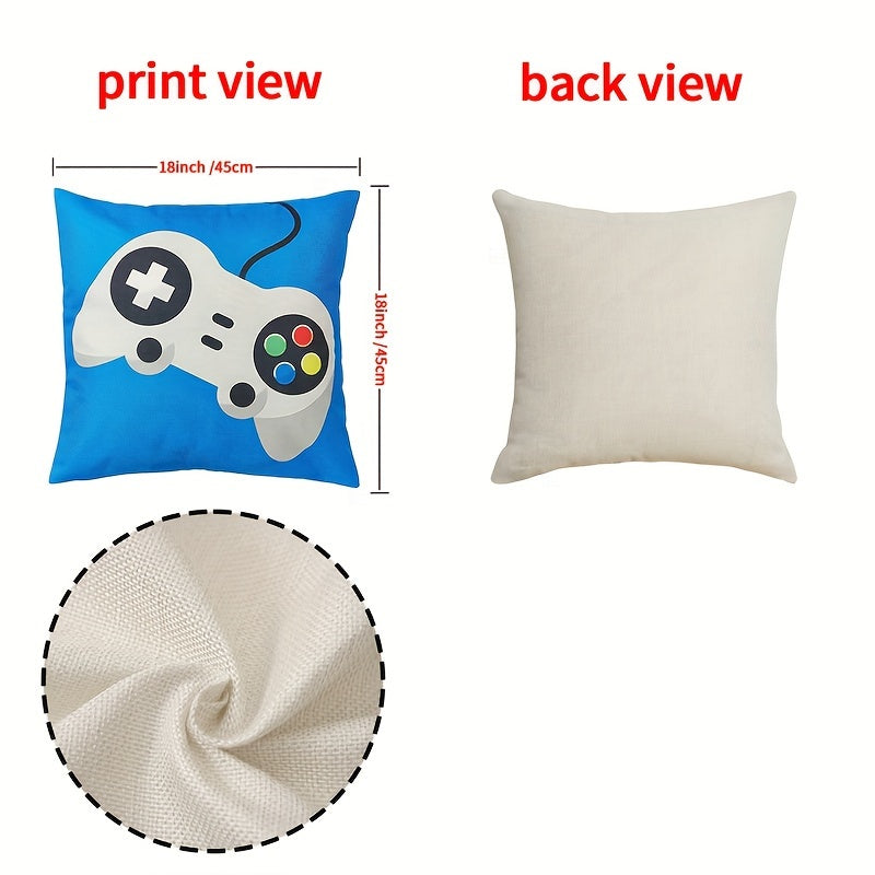 Gamer Throw Pillow Covers 4 Pack - Rock n Royalty Designs