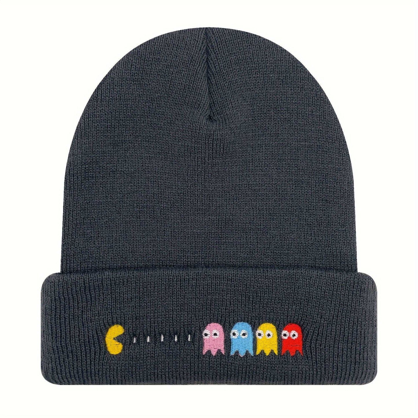 Adorable Pacman Character Knit Beanie - Rock n Royalty Designs