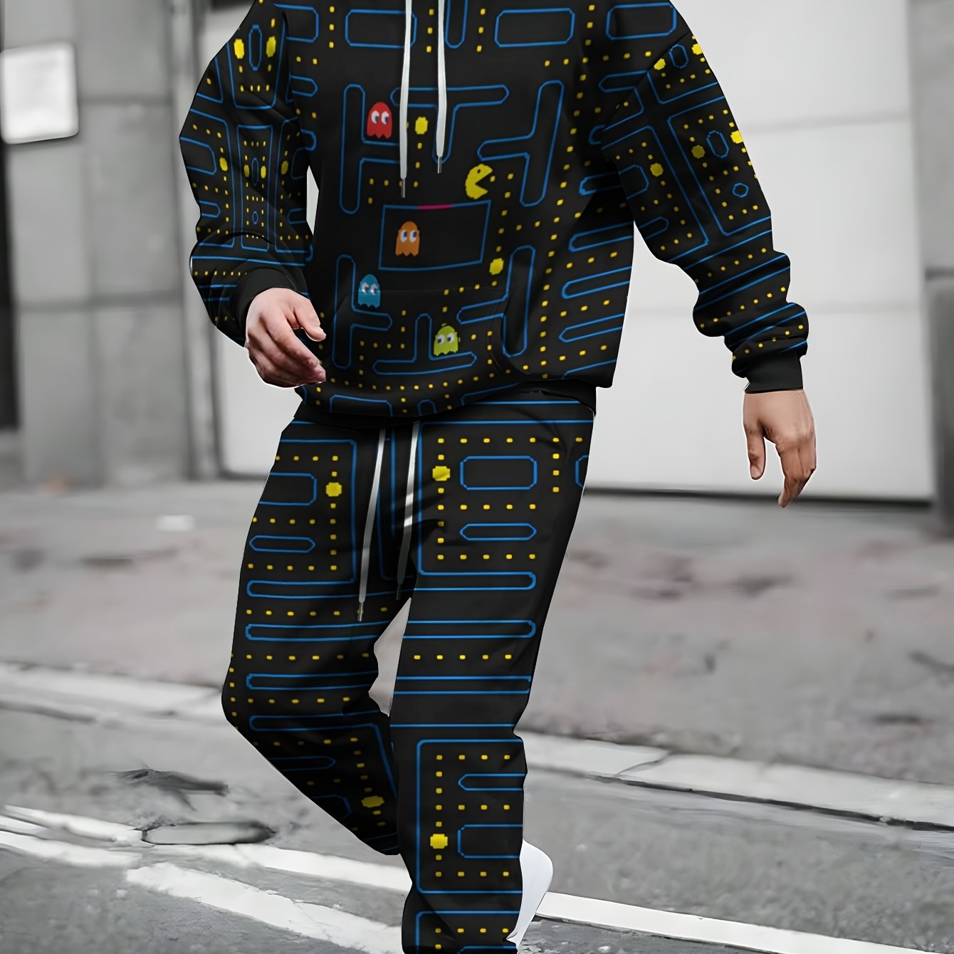 Pac-Man Regular + Plus Size Hoodie & Sweatpants Set - Rock n Royalty Designs