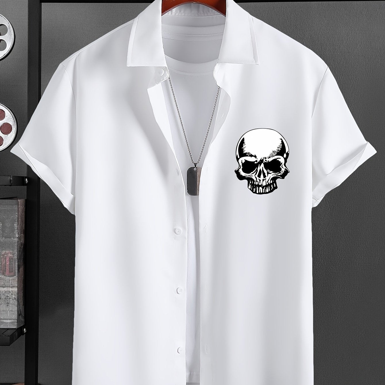 Moto-Inspired Skull Graphic Plus Size Shirt - Rock n Royalty Designs