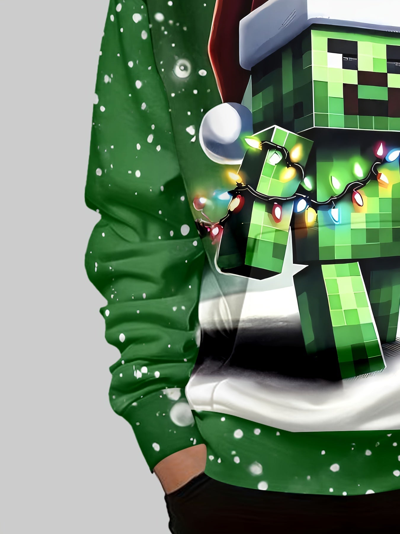 Boys' RoBlox Christmas Hoodie with Pixel Print - Rock n Royalty Designs